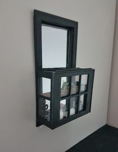 dollhouse greenhouse window outside