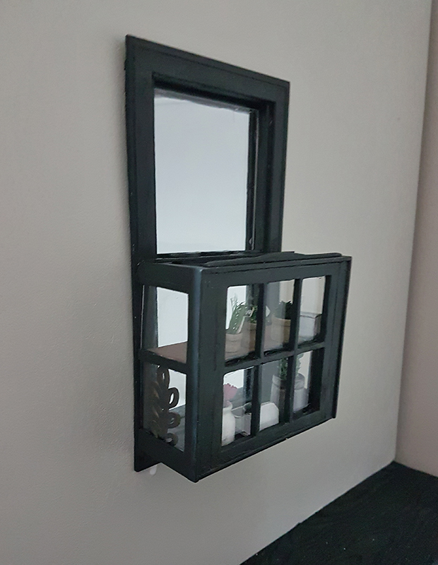 dollhouse greenhouse window outside