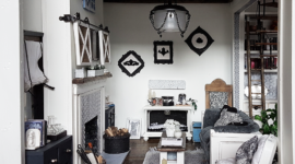 1:12 Scale Capacious Colonial – Completed Living Room